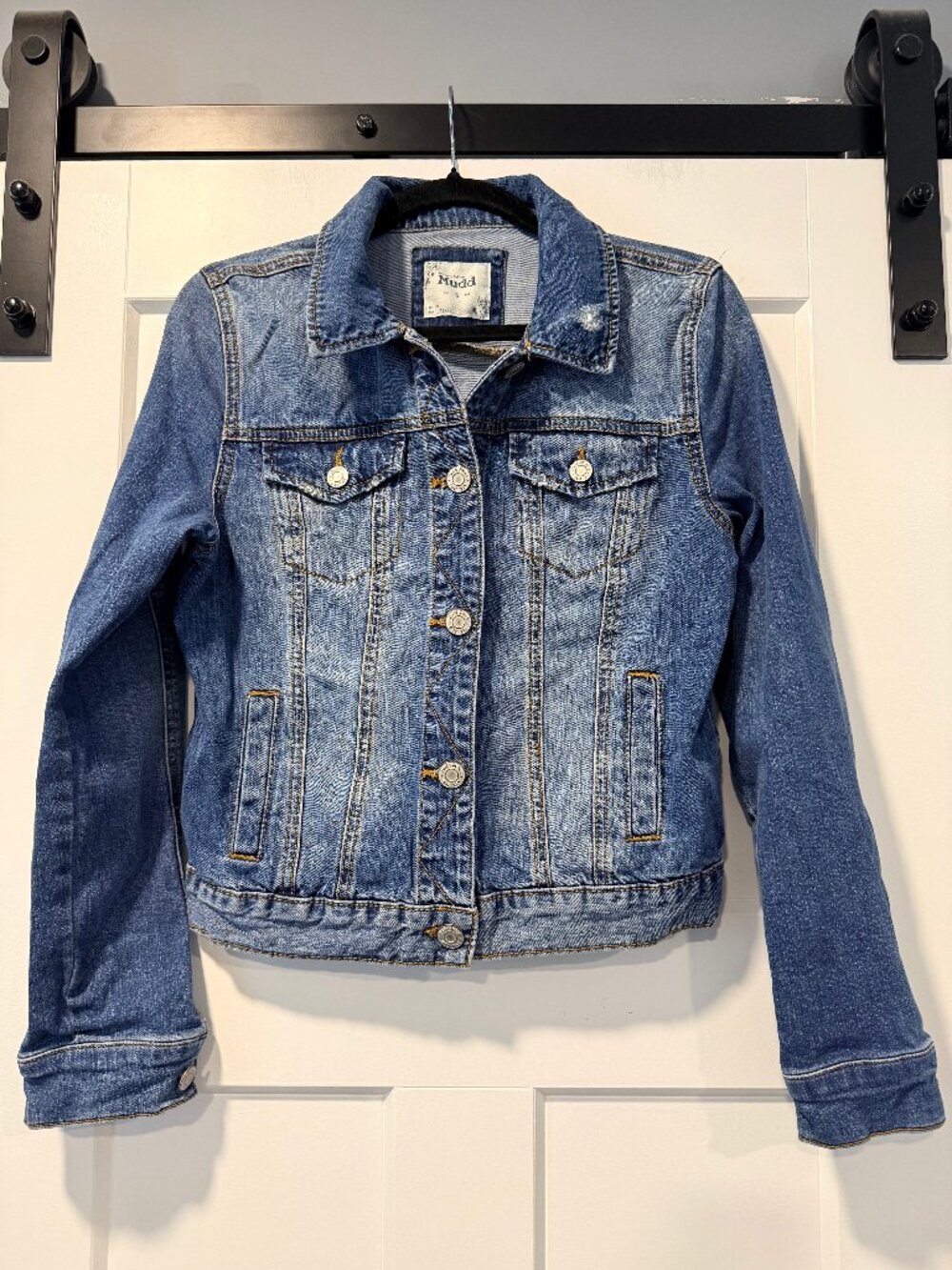 Mudd Cropped Button-Front Denim Jacket
